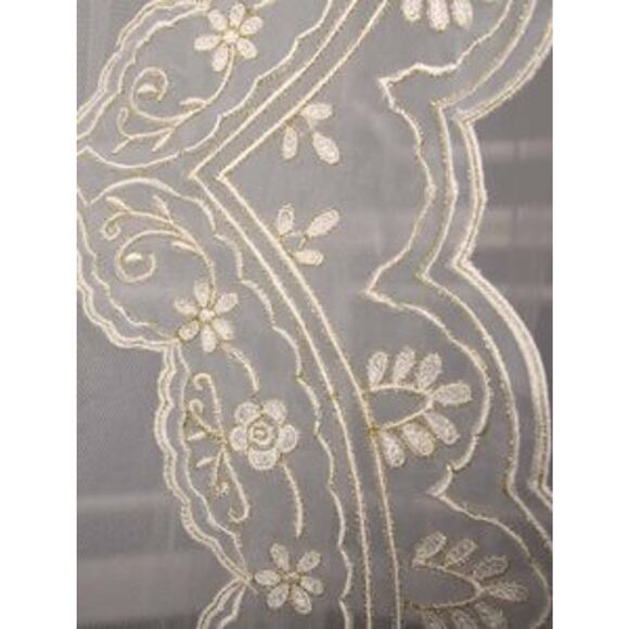 St. Pucchi M9312 Diamond White Gold Chapel Embroidered Wedding Bridal Veil main image 9